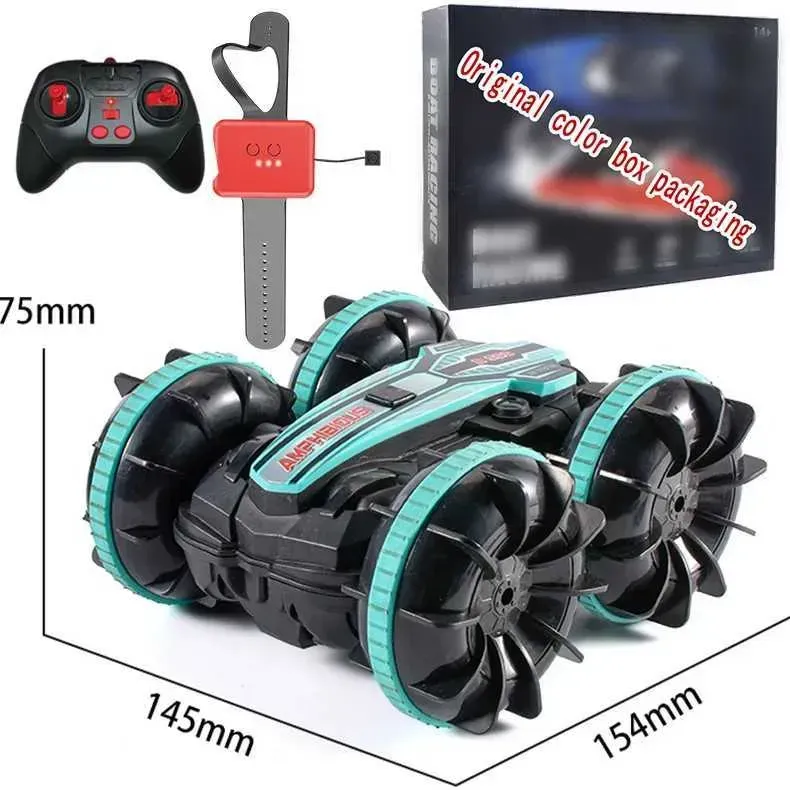 360 Rotate Rc Cars Remote Control Stunt Car Dual Sides Driving on Water and Land Amphibious