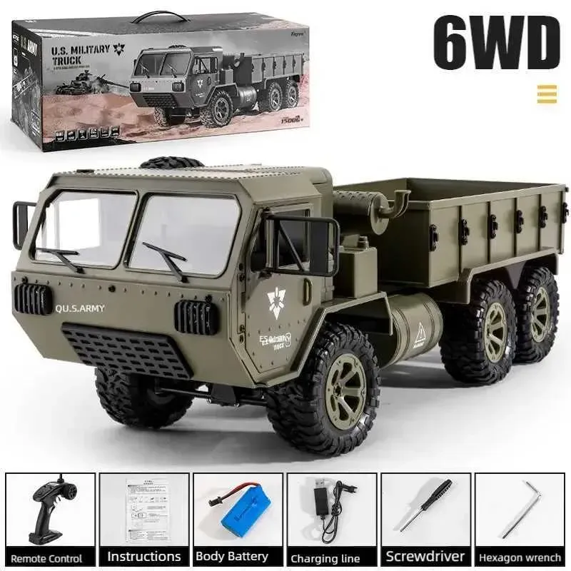 All terrain 6x6 RC military truck with different gears