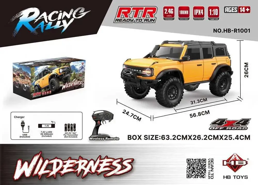 Full-scale Rc Remote Control Model Car Simulation High-speed Off-road Climb Toy Car