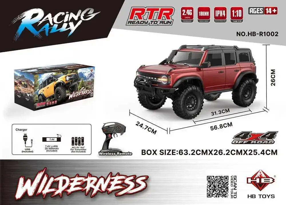 Full-scale Rc Remote Control Model Car Simulation High-speed Off-road Climb Toy Car