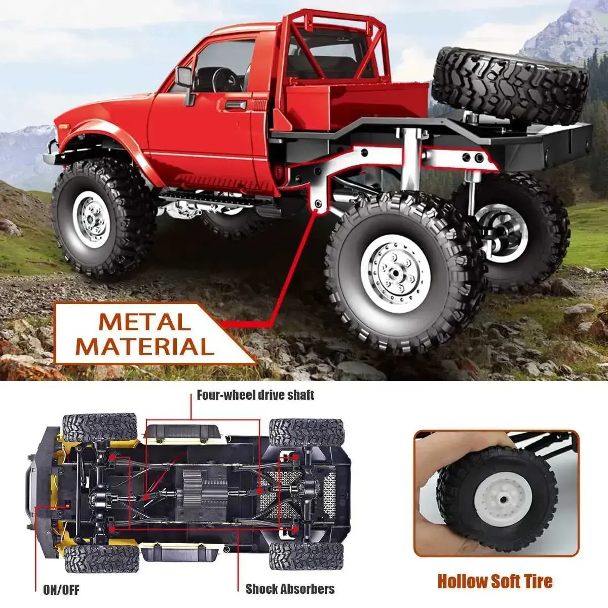 High Speed Climbing Vehicle Off road Remote Control Truck Rock Cruler