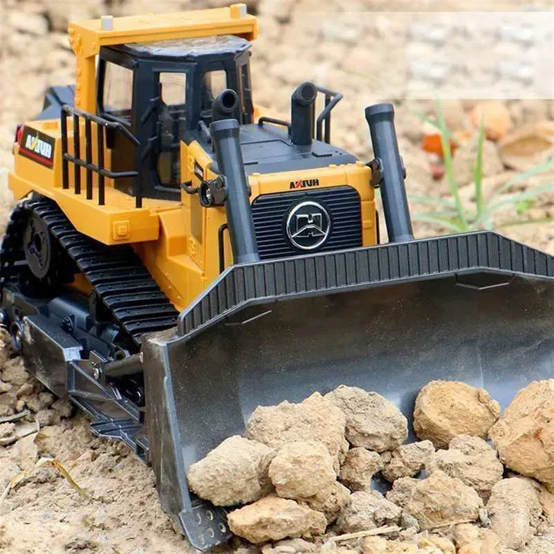 RC Bulldozer Remote Control Truck 8CH Machine on Car Toys for Boys