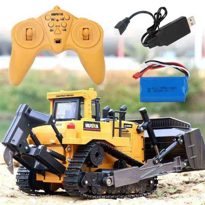 RC Bulldozer Remote Control Truck 8CH Machine on Car Toys for Boys