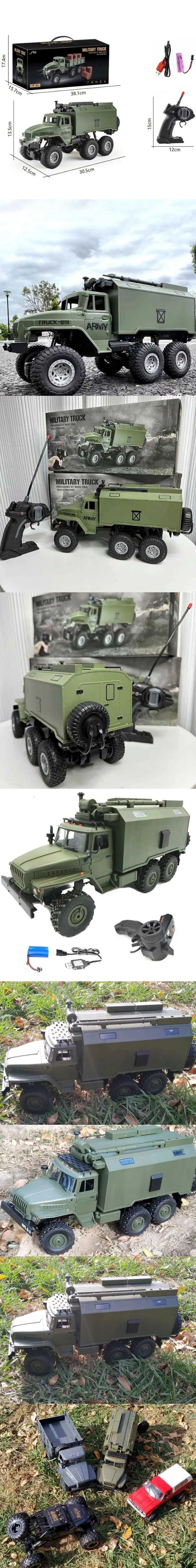 Discover the ultimate 6 wheel drive Military Vehicle Truck RC car - a 1:16 scale B-36 simulation off-road truck with powerful electric motor. This remote control mountain R/C car features exceptional off-road capabilities, realistic military vehicle design, and durable construction for extreme terrain adventures. Perfect for RC enthusiasts seeking an authentic military truck experience with superior 6WD performance.