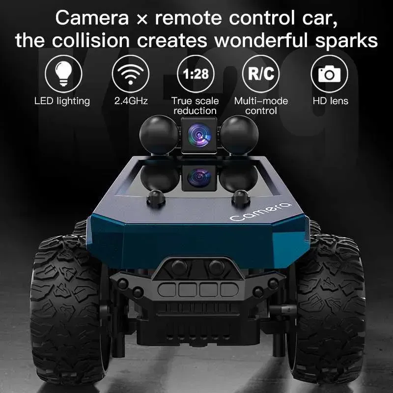 RC Car With Camera 24G APP Control High-Speed Racing Car For Tesla Truck