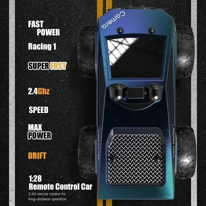 RC Car With Camera 24G APP Control High-Speed Racing Car For Tesla Truck