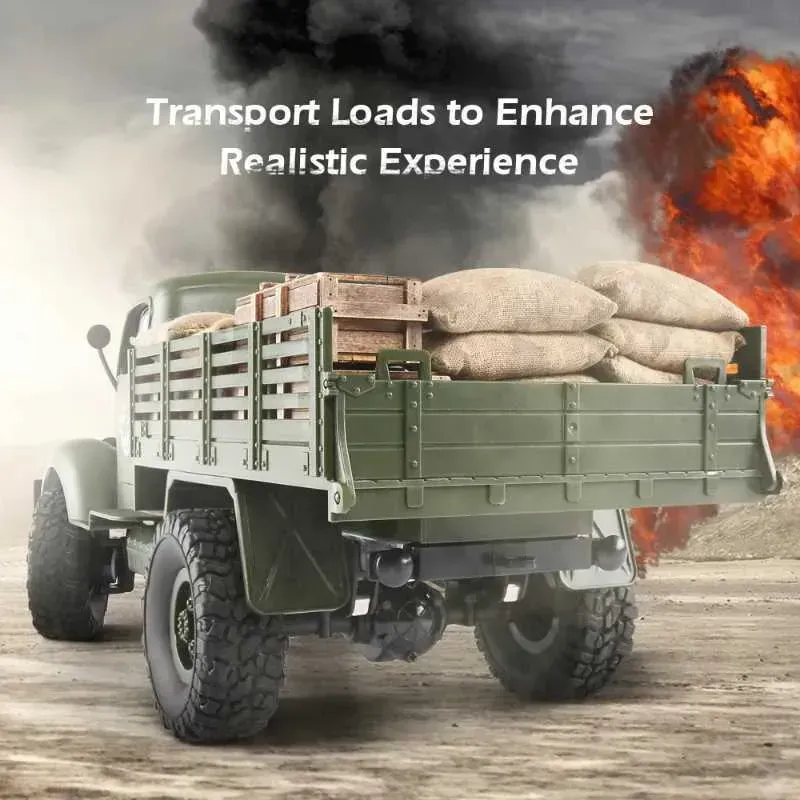 RC Military Climbing Car 6Wd Off-Road 2.4G Remote Control Army Trucks Toys