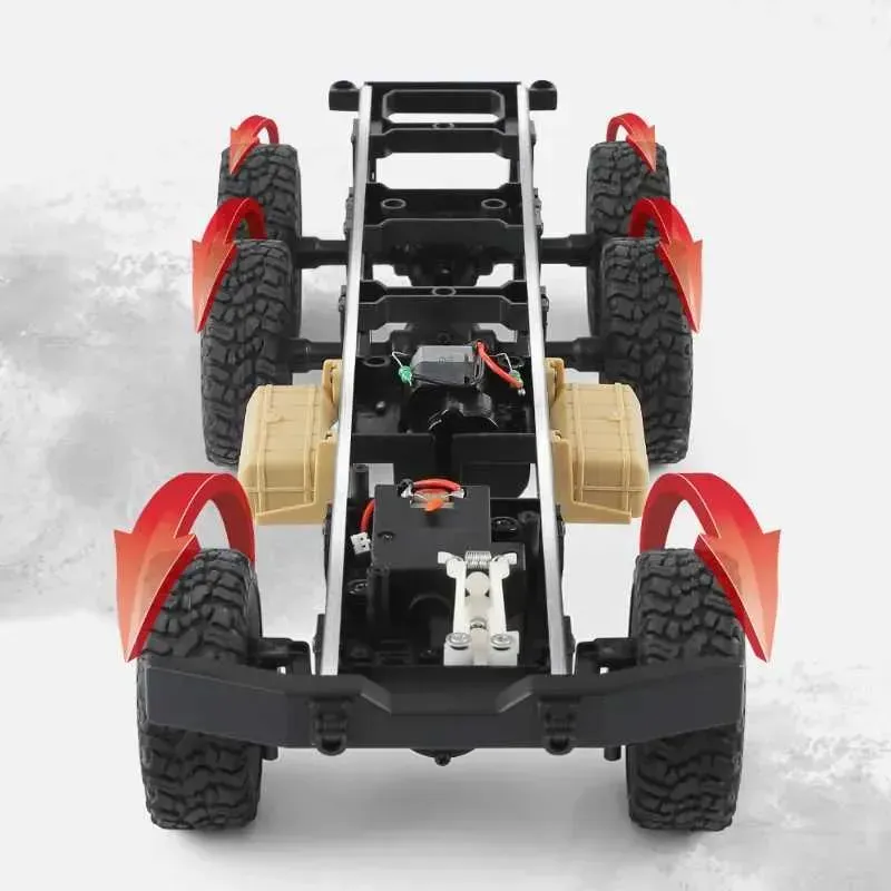 RC Military Climbing Car 6Wd Off-Road 2.4G Remote Control Army Trucks Toys