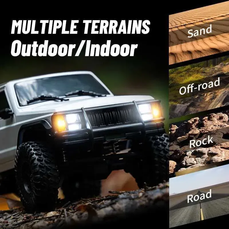 Remote Control LED Light Full Scale Wrangler Climbing Car Jeep Model Car