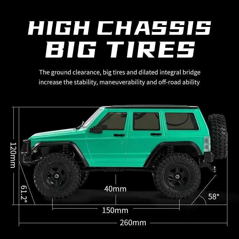 Remote Control LED Light Full Scale Wrangler Climbing Car Jeep Model Car
