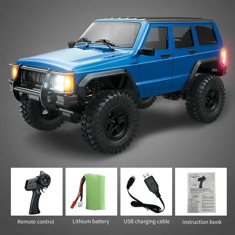 Remote Control LED Light Full Scale Wrangler Climbing Car Jeep Model Car