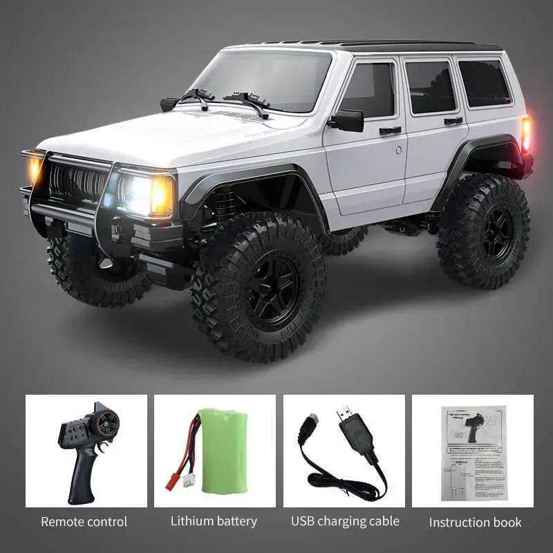 Remote Control LED Light Full Scale Wrangler Climbing Car Jeep Model Car