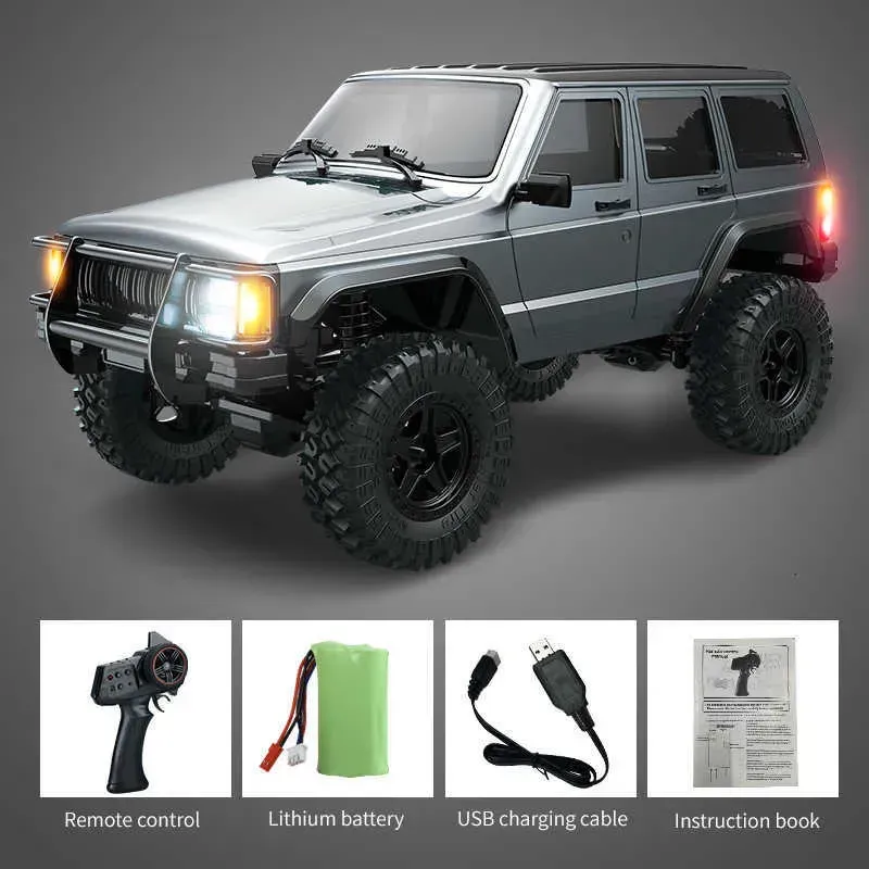 Remote Control LED Light Full Scale Wrangler Climbing Car Jeep Model Car