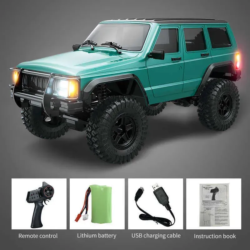 Remote Control LED Light Full Scale Wrangler Climbing Car Jeep Model Car