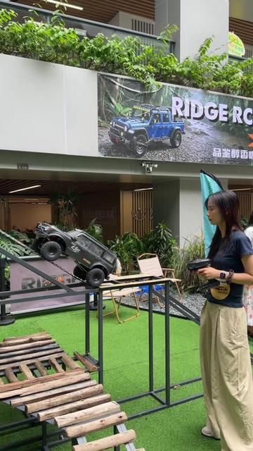 Female Model Joins RC Car Action